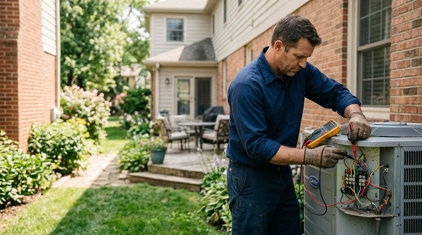 HVAC technician working near Bentonville, AR